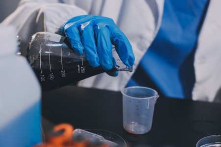 scientist working at the laboratoryの写真素材