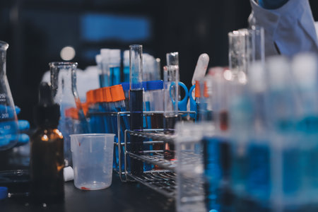scientist working at the laboratoryの写真素材
