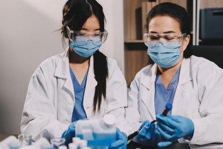 scientist working at the laboratoryの写真素材