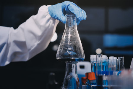 scientist working at the laboratoryの写真素材
