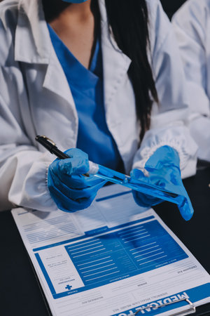 scientist working at the laboratoryの写真素材