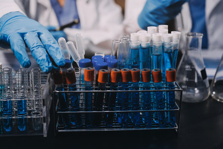 scientist working at the laboratoryの写真素材