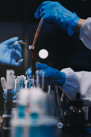 scientist working at the laboratoryの写真素材