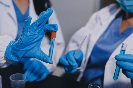 scientist working at the laboratoryの写真素材