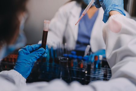scientist working at the laboratoryの写真素材