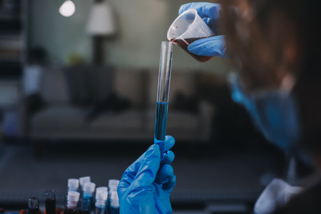 scientist working at the laboratoryの写真素材