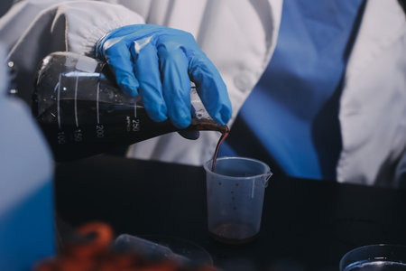scientist working at the laboratoryの写真素材