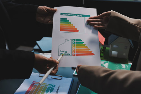Sustainable development with renewable energy solutions, ecology concept, green business.の写真素材