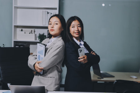 Accounting company provide finance and taxation planning for profitable cash flow, Auditor and accountant team working in office, analyze financial data and accounting record with calculator.Insightの写真素材