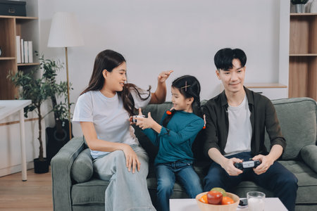 Family spends their free time together