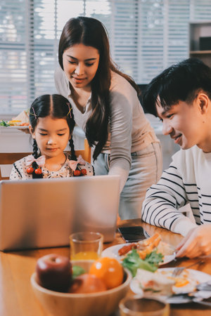 Family spends their free time together