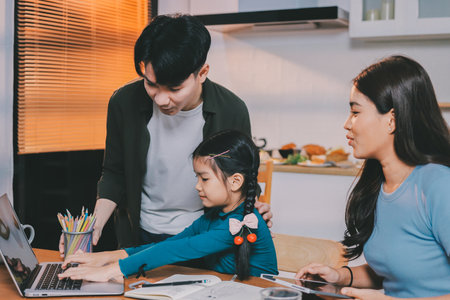 Family spends their free time together
