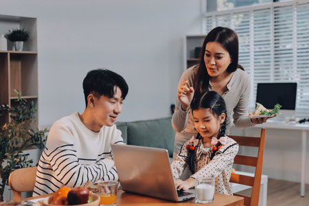 Family spends their free time together