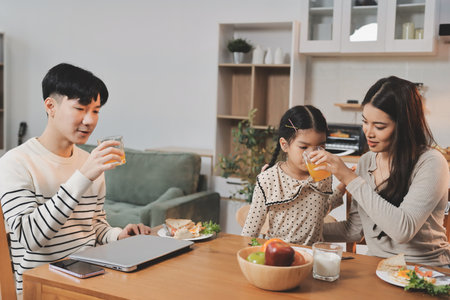 Family spends their free time together