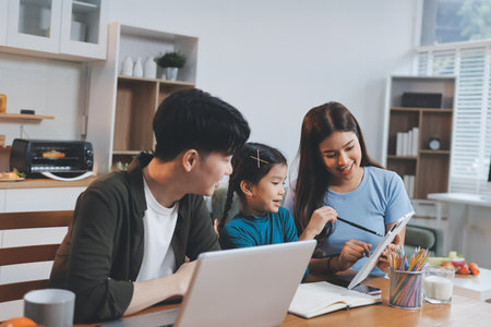 Family spends their free time together