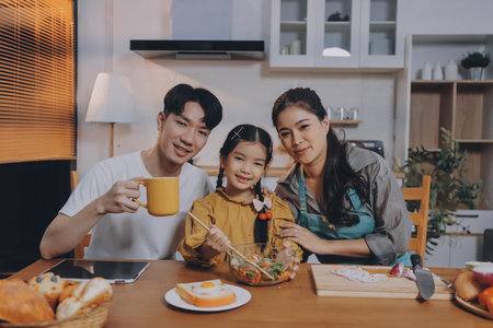 Family spends their free time together
