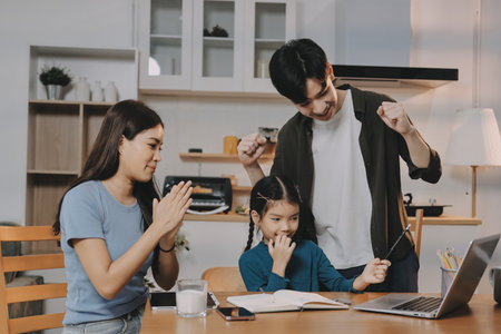 Family spends their free time together
