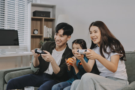 Family spends their free time together