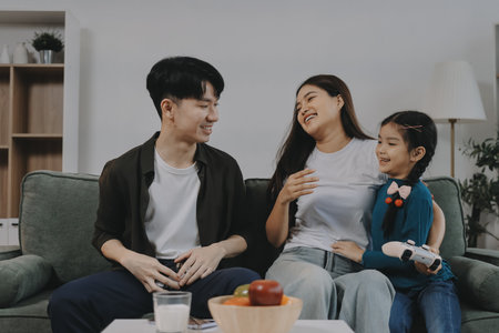 Family spends their free time together