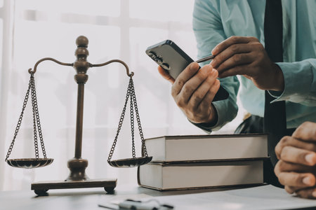Lawyer explained to the client about the law that must be brought against the court case.