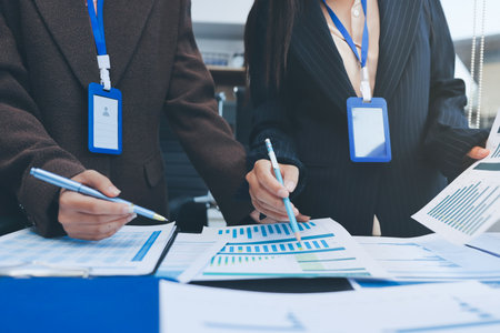 Success, audience with an applause and in a business meeting at work with a lens flare together. Achievement or celebration, motivation and businesspeople clapping hands for good news or supportの写真素材