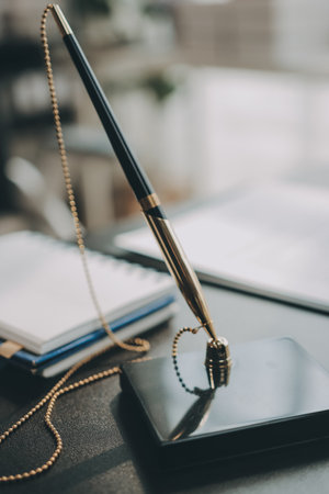 Lawyer explained to the client about the law that must be brought against the court case.の写真素材