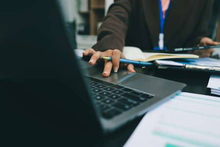 Success, audience with an applause and in a business meeting at work with a lens flare together. Achievement or celebration, motivation and businesspeople clapping hands for good news or supportの写真素材