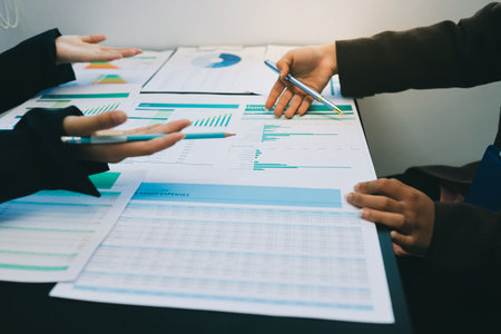 Success, audience with an applause and in a business meeting at work with a lens flare together. Achievement or celebration, motivation and businesspeople clapping hands for good news or supportの写真素材