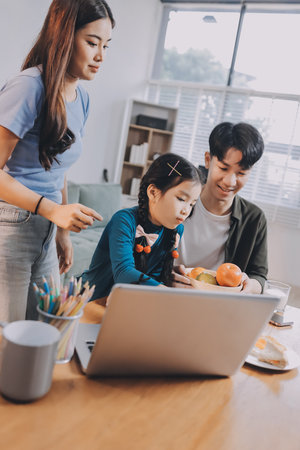 Family spends their free time together