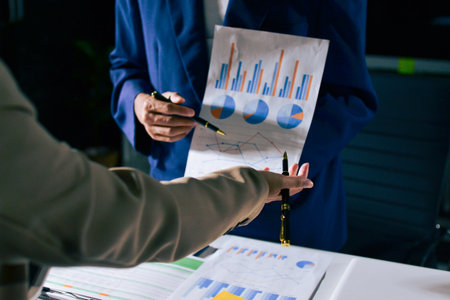business people in meeting discussing plans together