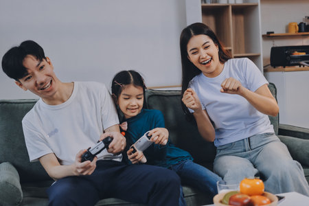 Family spends their free time together