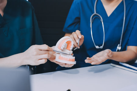 dentist consultation - patient visit at dental clinics office