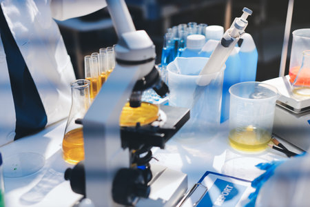 Researchers working in the clinical laboratory