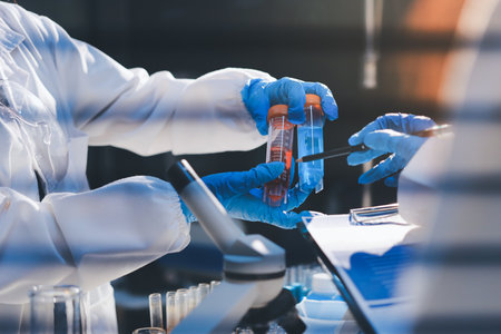 Researchers working in the clinical laboratory