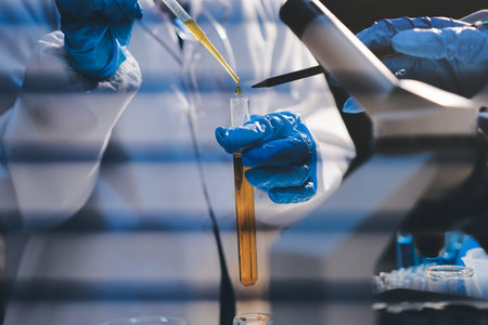 Researchers working in the clinical laboratory