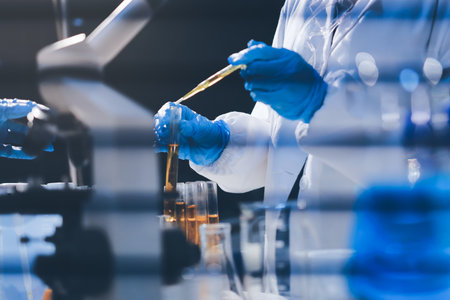 Researchers working in the clinical laboratory