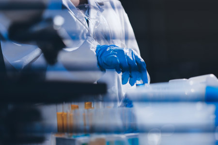 Researchers working in the clinical laboratory