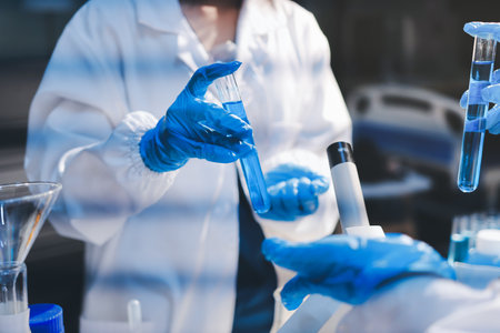 Researchers working in the clinical laboratory