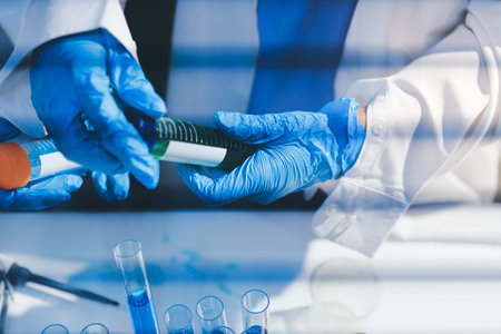 Researchers working in the clinical laboratory