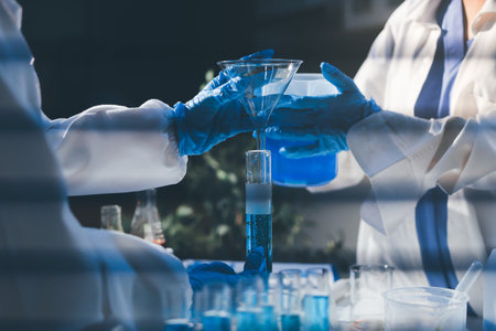 Researchers working in the clinical laboratory