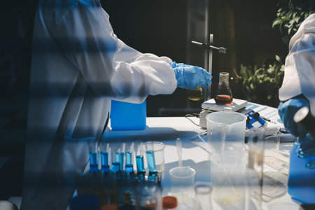 Researchers working in the clinical laboratory