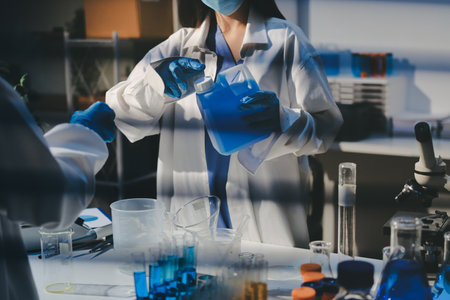 Researchers working in the clinical laboratory