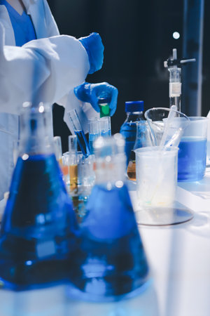 Researchers working in the clinical laboratory