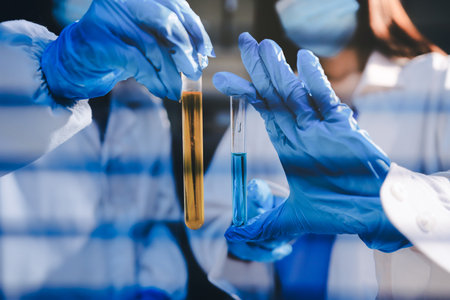 Researchers working in the clinical laboratory