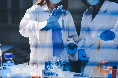 Researchers working in the clinical laboratory