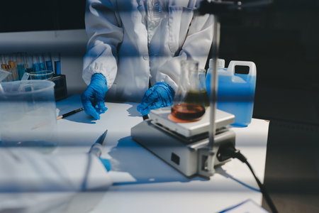 Researchers working in the clinical laboratory