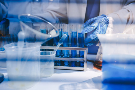Researchers working in the clinical laboratory