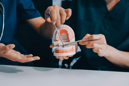 dentist consultation - patient visit at dental clinics office