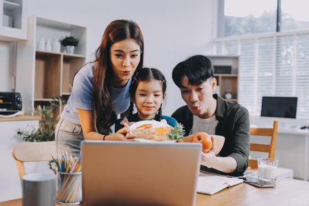 Family spends their free time together
