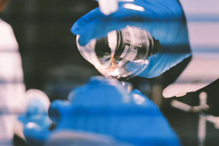 Researchers working in the clinical laboratory